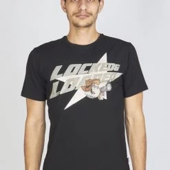 LOCKED & LOADED LNL T-Shirt - Heavy Hitta - Grey And Silver On Black - 105