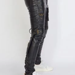 LOCKED & LOADED LNL Jeans - Leather - Black - LLPU1025101 Shop All