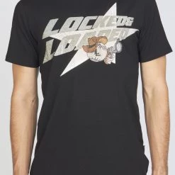 LOCKED & LOADED LNL T-Shirt - Heavy Hitta - Grey And Silver On Black - 105