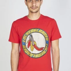 LOCKED & LOADED LNL T-Shirt - B. Clip - Blue And Yellow On Red - 101 Shop All