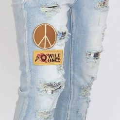 Politics Jeans - Biker Peace - Light Blue - PLTKS0521678