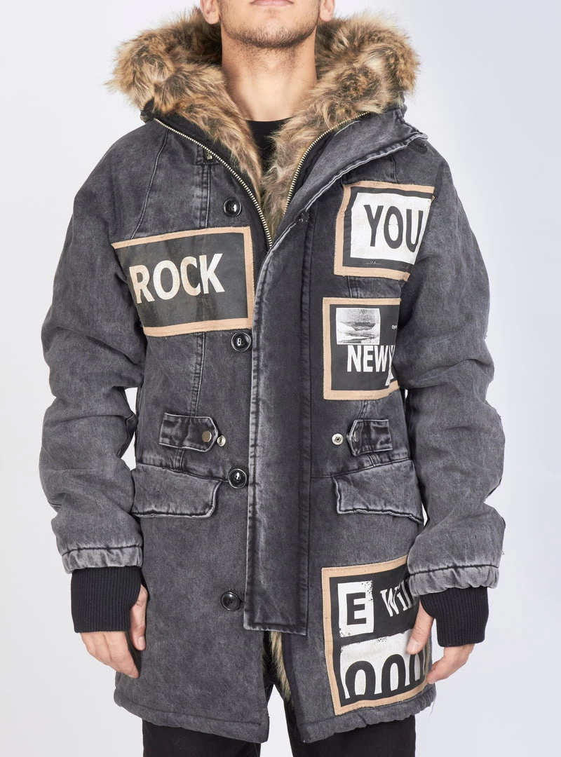 BUYER’S CHOICE Buyer's Choice Coat - Rock You - Washed Black - 3254 2 BUYER’S CHOICE Buyer's Choice Coat - Rock You - Washed Black - 3254