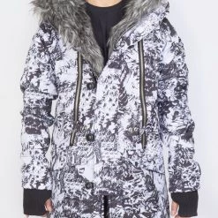 BUYER’S CHOICE Buyer's Choice Coat - Patterned - White And Black - 3061