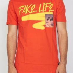 BUYER’S CHOICE Buyer's Choice T-Shirt - Fake Life - Orange - PA 7706