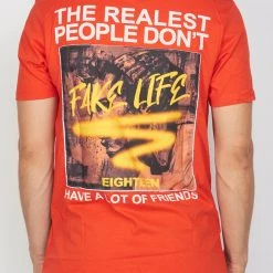 BUYER’S CHOICE Buyer's Choice T-Shirt - Fake Life - Orange - PA 7706