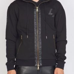 LOCKED & LOADED LNL Hoodie - Leather - Black - LLFZ102500