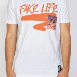 BUYER’S CHOICE Buyer's Choice T-Shirt - Fake Life - White - PA 7706