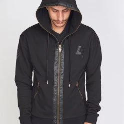 LOCKED & LOADED LNL Hoodie - Leather - Black - LLFZ102500