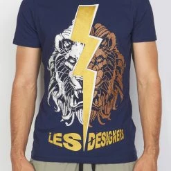 BUYER’S CHOICE Shop All Buyer's Choice T-Shirt - Lightning Lion - Navy - 3280 01