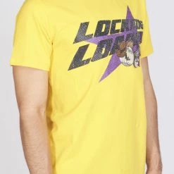 LOCKED & LOADED Shop All LNL T-Shirt - Heavy Hitta - Black And Purple On Yellow - 102