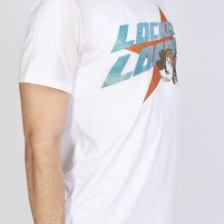LOCKED & LOADED LNL T-Shirt - Heavy Hitta - Aqua With Orange On White - 103 Shop All