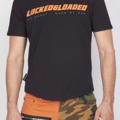 LOCKED & LOADED LNL T-Shirt - L&L - Black, Orange And Olive Green