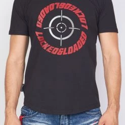LOCKED & LOADED LNL T-Shirt - Grey Target - Black And Red Shop All