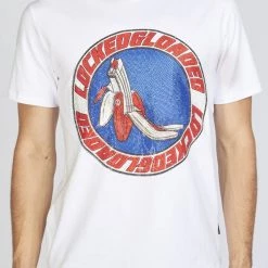 LOCKED & LOADED Shop All LNL T-Shirt - B. Clip - Red And Blue On White - 109