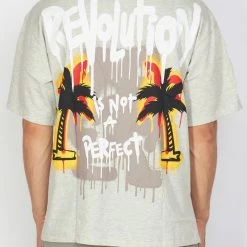 BUYER’S CHOICE Buyer's Choice T-Shirt - Life Is Not Perfect - Grey - OV 7283