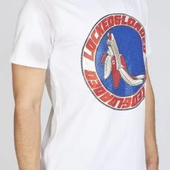 LOCKED & LOADED Shop All LNL T-Shirt - B. Clip - Red And Blue On White - 109