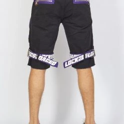 LOCKED & LOADED Shop All LNL Shorts - Strapped - Black And Purple - LDS421102