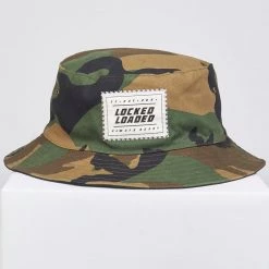 LOCKED & LOADED LNL Bucket Hat - Reversible - Camo And Black - LLRBH621100
