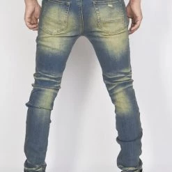 Politics Jeans - Distressed With Ribbing - Vintage With Black - PLTKS0521671