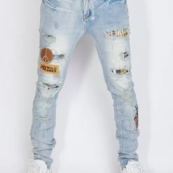 Politics Jeans - Biker Peace - Light Blue - PLTKS0521678